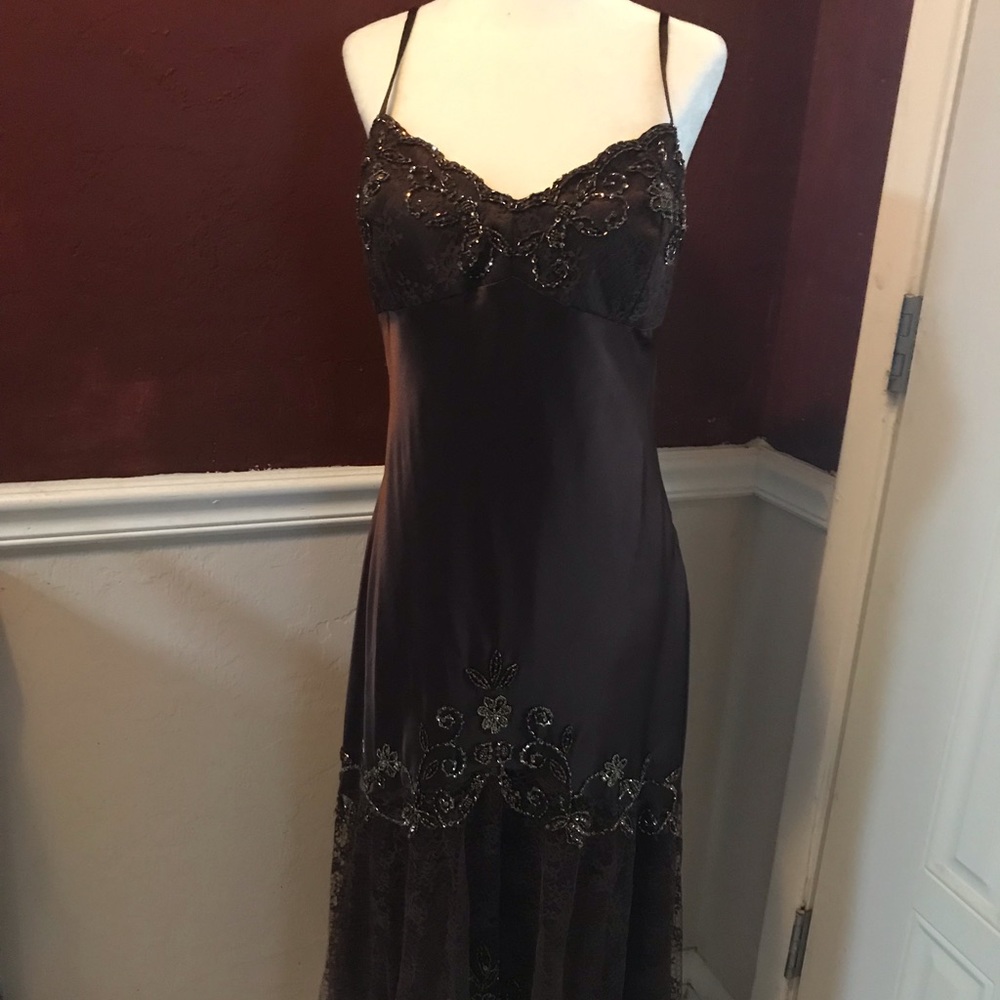 [escape] Lacy Chocolate Brown Cocktail Dress